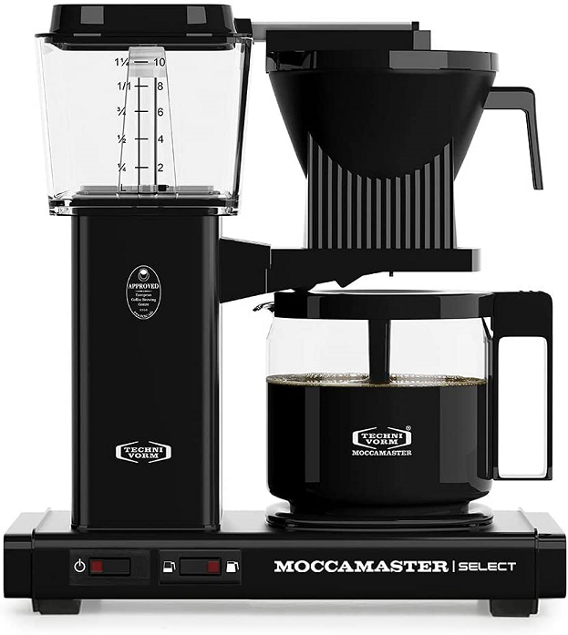 Moccamaster KBG Select negra con jarra de cristal